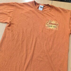 Chevy Camero orange tshirt, short sleeve, men's medium, Chevrolet